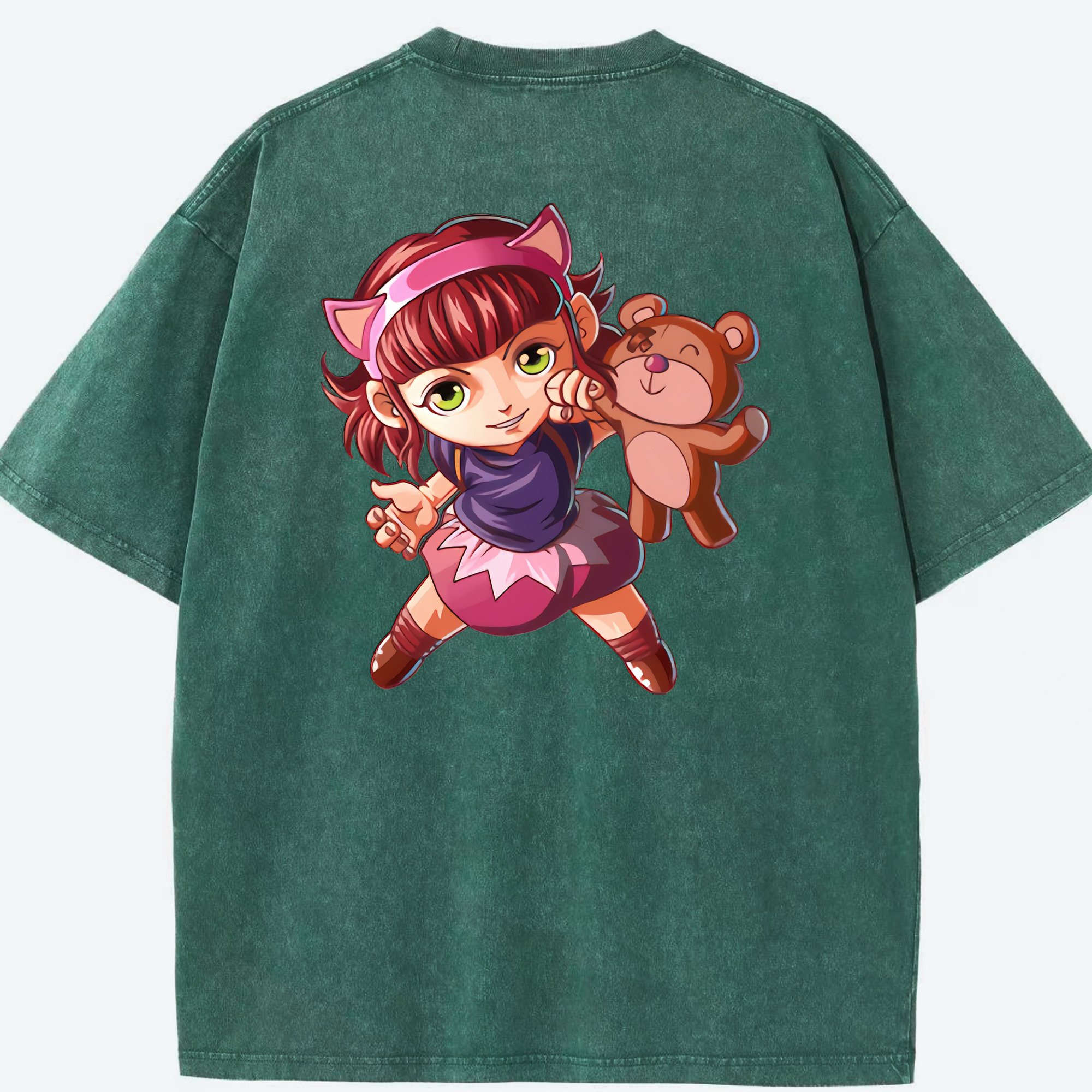 リーグ・オブ・レジェンド League of Legends LOL 綿100% ヴィンテージ風 半袖Tシャツ（背面プリント）